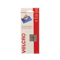 VELCRO Brand - Thin Clear Fasteners | Perfect for Home or Office | 5/8in Coins | Pack of 75