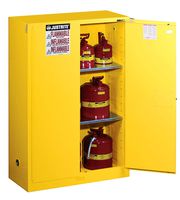 Justrite 894520 Sure-Grip EX Flammable Safety Cabinet, 2 Door, Self Closing, Dimensions (H x W x D): 44 x 43 x 18 inch (1651 x 1092 x 457 mm); 45 gal. (170L)