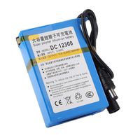 Battery DC 12300 12.6v 1500mAh Lithium Polymer Rechargeable Batteries Outdoor Garden Light Camera Car Locator Battery Pack (US-Plug)