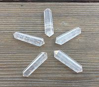 [A&S Crystals] NATURAL CLEAR QUARTZ Double Terminated Gemstone Crystal Pencil Point (One)