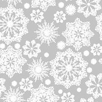 Hampshire Paper 30-Inch-Wide Krystalphane Decorated Cellophane, 1 Roll 100 Feet Long - White Crystal Snowflakes Design