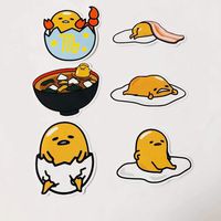 A Sticker Shop 12pcs Sanrio Gudetama Lazy Egg Creative DIY Stickers Funny Decorative Cartoon for Cartoon PC Luggage Computer Notebook Phone Home Wall Garden Window Snowboard