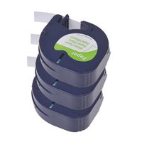 KCMYTONER 3 Pack Equivalent Letratag White Paper Refills 91330 S0721510 1/2'' W x 13' L Letratag White Paper Tapes Compatible with Dymo LetraTag Plus LT100H LT100T QX50 Printer
