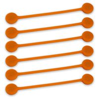TwistieMag Strong Magnetic Twist Ties - The Sun Kissed Collection - Orange 6 Pack - Super Powerful Unique Solution for Cable Management, Hanging & Holding Stuff, Fidgeting, Or Just for Fun!