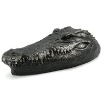 RC Crocodile Toy, Fenor V005 RC Boat, 2.4G Remote Control Electric Racing Boat for Pools with Simulation Crocodile Head Spoof Toy Great Gift for Kids (Black)
