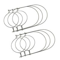 Happy Shopping Time Silver Stainless Steel Wire Handles (Handle-Ease) Mason, Ball, Canning Jars (6 Pack, Wide Mouth)