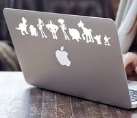 Toy Story Vinyl Decal Sticker for Laptop car Window Water Bottle (White)