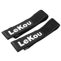 Lekou Reusable Fastening Cable Strap 2"x40"-6 Pack Multipurpose Strong Gripping Hook and Loop Straps-Black