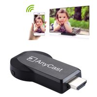 TV Monitor AnyCast M2 Plus Wireless WiFi Display Dongle Receiver Airplay Miracast DLNA 1080P HDMI TV Stick for iPhone, Samsung, and other Android Smartphones(Black) Streaming Media Players