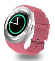 Y10 Bluetooth Smart Watche Sports Fitness Smart Wristband Pedometer Watch Touch Screen with SIM Slot for HTC Huiwei and Sumsung Phones (Pink)