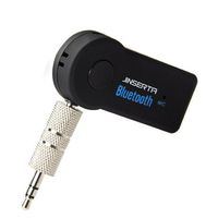 Bluetooth Music Audio Stereo Adapter Receiver for Car 3.5mm AUX Home Speaker MP3 for Car Music Sound System Hands Free Calling Built-in Mic - Black