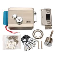 [Upgrade Version] AMOCAM Electric Electronic Door Lock 6pcs Computerized Doted Keys DC 12V Stainless Steel E-lock Support Wooden Glass Metal Door for Video Door Phone Doorbell Intercom Access Control