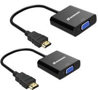 HDMI to VGA Adapters 2 Pack HONSHEN 1080P HDMI Male to VGA Female Video Converter Adapter Cable for PC Laptop HDTV Projectors and Other HDMI Input Devices