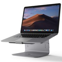 Laptop Stand - iQunix Aluminum Cooling Computer Stand: [Update Version] Stand, Holder for Apple MacBook Air, MacBook Pro, All Notebooks (Gray)