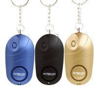 MYPRINCESS Portable Self Defense Personal Alarm 3 Pack 130DB Security Alarm Keychain with LED Lights,Emergency for Women,Men,Student,Elderly,Children (Black Blue Gold)