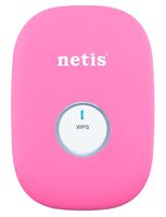 Netis E1+ 300Mbps Wireless N Range Extender, Travel Router, Wi-Fi Repeater, Pink (E1+ Pink)