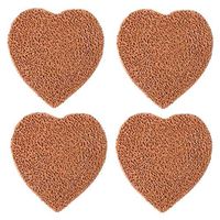 Gilden Tree 2-Sided Heart Shaped Foot Scrubber (Set of 4)