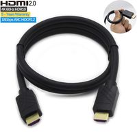 FeizLink HDMI Cable 3feet 4K 60Hz UHD High Speed 18Gbps HDR10 ARC HDCP2.2 3D Dolby Vision Slim Flexible HDMI Cable for HDTV/TVbox/Gaming Box/Projector
