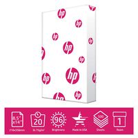 HP Printer Paper MultiPurpose 20lb, 8.5x14 Paper, 1 Ream, 500 Sheets, Made in USA, Forest Stewardship Council Certified Resources, 96 Bright, Acid Free, Engineered for HP Compatibility, 001420