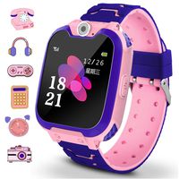 Smart Watch Phone for Kids Dial Touch Screen Camera Games Music Recording Calculator Girl and Boys Best Gift (S10-pink)