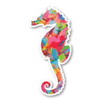 Sea Horse Sticker Watercolor Paint Stickers - Laptop Stickers - 2.5" Vinyl Decal - Laptop, Phone, Tablet Vinyl Decal Sticker S1232