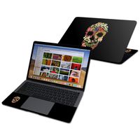MightySkins Skin Compatible with Apple MacBook Air 13" (2018) - Floral Skull | Protective, Durable, and Unique Vinyl Decal wrap Cover | Easy to Apply, Remove, and Change Styles | Made in The USA