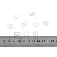 30 Sets Nylon Coated Metal Lingerie Adjustment strap slides Hardware Sewing Clips Clasp Hooks for Bra Strp (10mm, white)