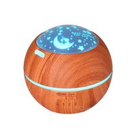 CWH&WEN Essential Oil Diffuser, 3D 150Ml Aromatherapy Oils Humidifier with Amazing 9 LED Lights, Handy Auto Shut Off Function for Office Home Bedroom Yoga Spa Baby,Brown