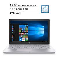 2019 HP Pavilion 15.6 Inch FHD Laptop (8th Gen Intel Quad Core i7-8550U up to 4.0GHz, 8GB DDR4 RAM, 2TB HDD, NVIDIA GeForce 940MX 4GB, Backlit Keyboard, Bluetooth, Windows 10)
