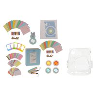 Clear Case with Removable Shoulder Strap +9 in1 Camera Accessories Bundles Set for Fujifilm Instax Mini 8