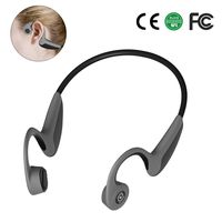 ZFKJERS Bone Conduction Headphones, Wireless Bluetooth 5.0 HD Stereo Open Ear Waterproof Sport Headset with Microphone for Running Driving Cycling (Black)
