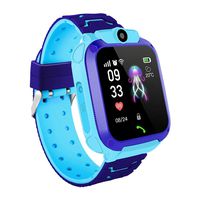 Luiryare Kids IP67 Waterproof Smart Watch Phone, Anti-Lost Safe LBS Accurate Tracker Touchscreen Smartwatches, SOS Call Children Smartwatch Birthday Gift (Blue)