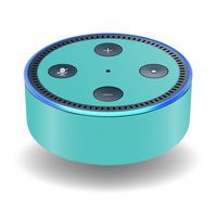 MightySkins Skin Compatible with Amazon Echo Dot (2nd Gen) - Solid Turquoise | Protective, Durable, and Unique Vinyl Decal wrap Cover | Easy to Apply, Remove, and Change Styles | Made in The USA