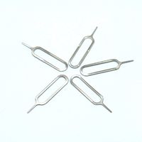 eTECH Collection Sim Card Tray Remover Eject Pin Key Tool for iPhone iPad Samsung Galaxy Smart Phone/Tablet and More (Silver) (5 Pack)