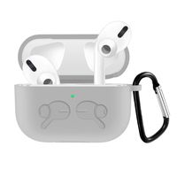 INTENY Compatible Protective Silicone Cover for AirPods Pro Case, Slim-Fit, Visible Front LED, Shockproof Anti-Drop Full Case Skin for AirPods Pro Charging Case (Gray)