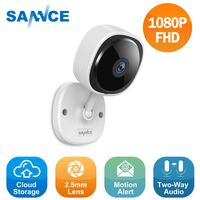 SANNCE Indoor Camera, 180 Degree Panoramic Wireless Security Camera, Night Vision, Motion Detection,Two-Way Audio,Cloud Service Available Home WiFi IP Camera for Office/Baby/Nanny/Pet Monitor