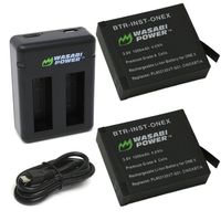 Wasabi Power Battery (2-Pack) and Dual USB Charger for Insta360 ONE X