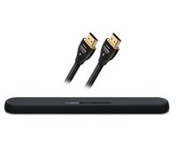 Yamaha YAS-108 Sound Bar with Built-in Subwoofers & Bluetooth Connectivity Bundle with AudioQuest Pearl HDMI Digital Audio/Video Cable - (Single Cable, 2 Meter) Black