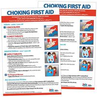 2 Poster Pack - Choking First Aid Posters - Choking Victim Posters - Choking Posters for Restaurants - First Aid Posters for Infants, Children, and Adults - 12 x 18 inches - Laminated