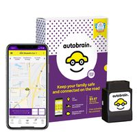 autobrain Real Time GPS Tracker for Vehicles | OBDII Auto Diagnostics | Parking Locator & Car Finder Tracker | Teen & Senior Driver Monitoring | 24/7 Emergency Assistance | 1 Month Service Included