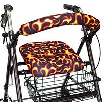 Top Glides"Red Hot Flames" Universal Rollator Walker Seat and Backrest Covers (Flames)