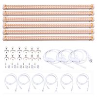 Monios-L T8 LED Grow Light 2FT, 144W(6×24W) High Output Plant Grow Light Strip, Full Spectrum Sunlight Replacement with High PAR for Indoor Plant, 6-Pack