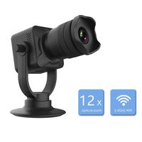 Mini WiFi Spy Camera 1080P Small Wireless Hidden Cameras with Audio and Video Home Security Cameras Built in 800mAh Battery with 12x Optical Zoom Lens Rotatable Bracket Motion Detection Phone APP