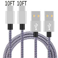 GreenElec Phone Cable Compatible with Type C Device, [2-PACK] Nylon Braided High-Speed Syncing and Charging Cord, Metal Plug USB C Charging Cable for Smartphones, Tablets, Laptops, Nintendo Switch
