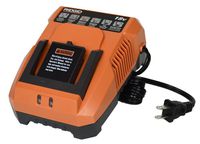 Ridgid R86091 18 Volt NiCd or Lithium Ion Dual Chemistry Cordless Tool Battery Charger (Bulk Packaged)