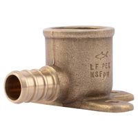 SharkBite UC334LFA PEX Brass Drop Ear Elbow, 1/2-Inch x 1/2-Inch, Copper