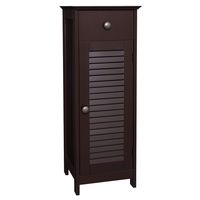 VASAGLE Bathroom Floor Cabinet, Storage Organizer, Standing Cabinet with Drawer and Single Shutter Door, Wooden, Brown UBBC43BR