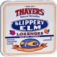 Thayers Slippery Elm Lozenges Tangerine - 42 Lozenges - Case of 10