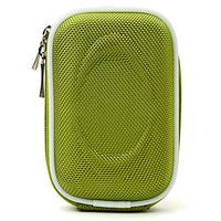 Protective Slim Eva Carrying Hard-shell Case (Green Nylon) For Olympus Stylus TG-3 TG-630 iHS VG-165 VG-180 VR-370 XZ-10 + Determination Hand Strap
