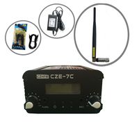 CZH CZE-7C FM Transmitter Mini Radio Stereo Station PLL LCD with Antenna Kit